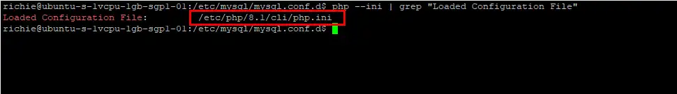 Find you loaded php.ini configuration file