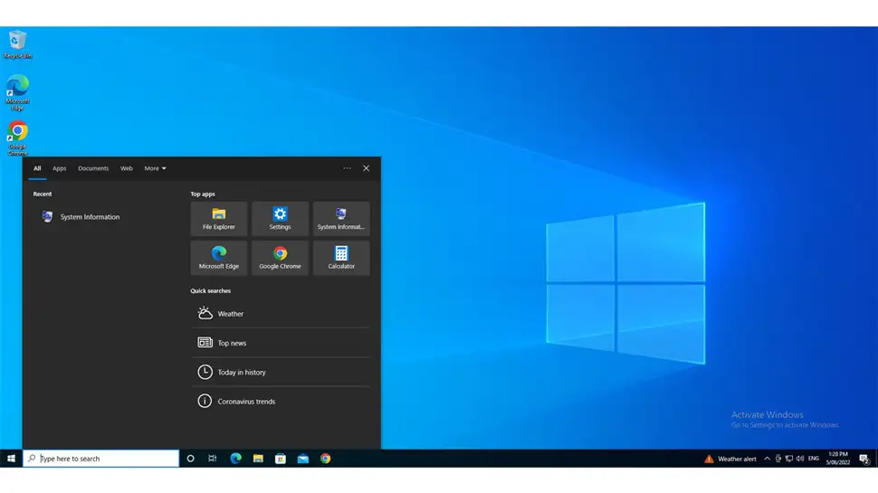 Windows 10 Search Box