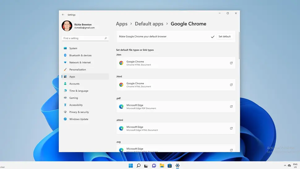 How to change your default web browser in Windows 11