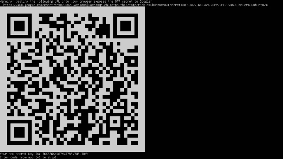 Scan the generated QR code