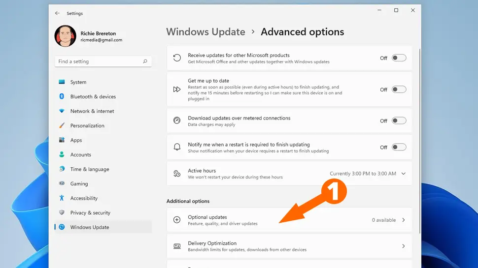 Optional Updates on Windows